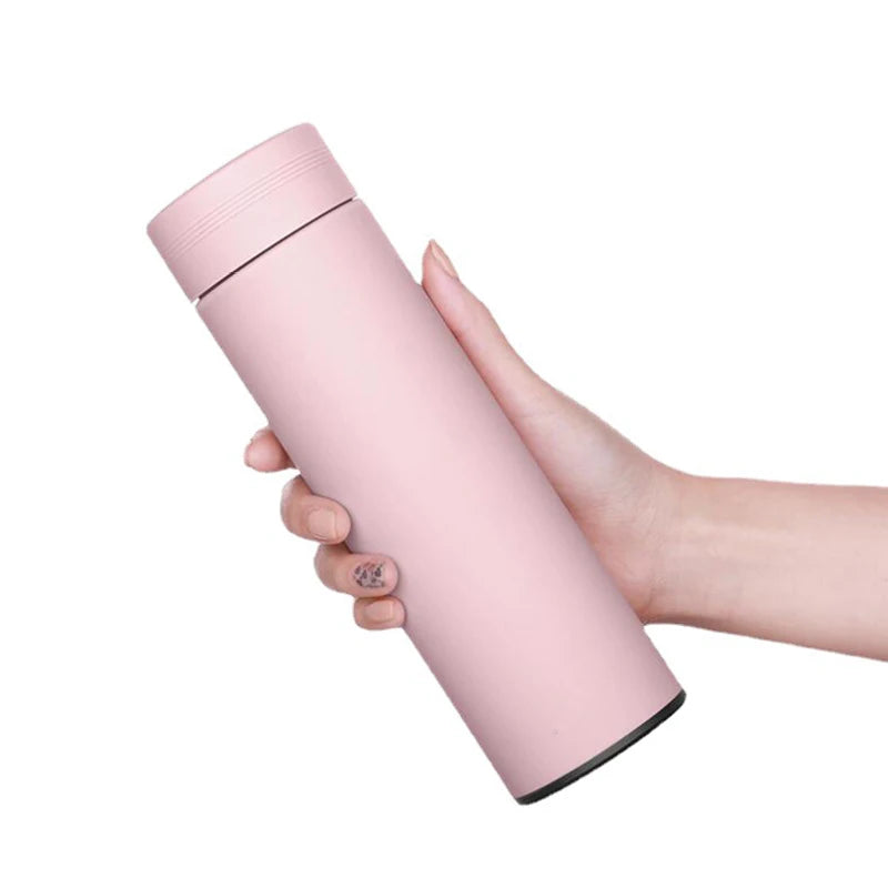 Smart Water Bottle 500ml with Temperature Display | Stainless Steel Leakproof Thermos, Perfect for Coffee, Milk & More | Ideal Christmas Gift